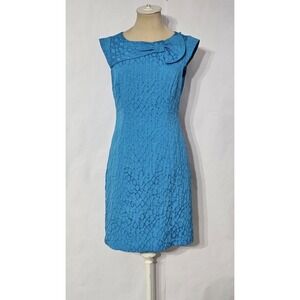 New Direction Sheath Sleeveless Women's Size 6 Dress In Turquoise